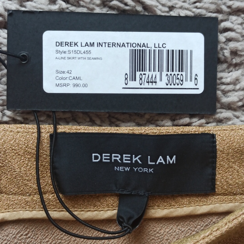 NWT Derek Lam Gold Mini Skirt - SIZE EU 42 - Picture 3 of 11